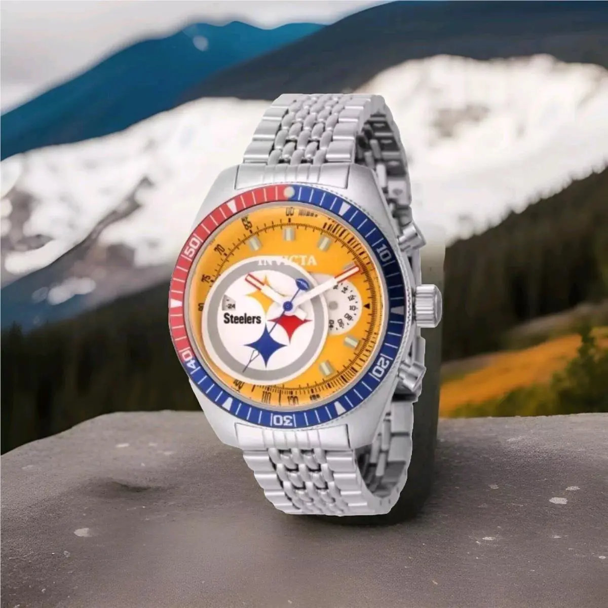 Invicta Nfl Pittsburgh Steelers Men`s Watch - 43mm. Steel 44992