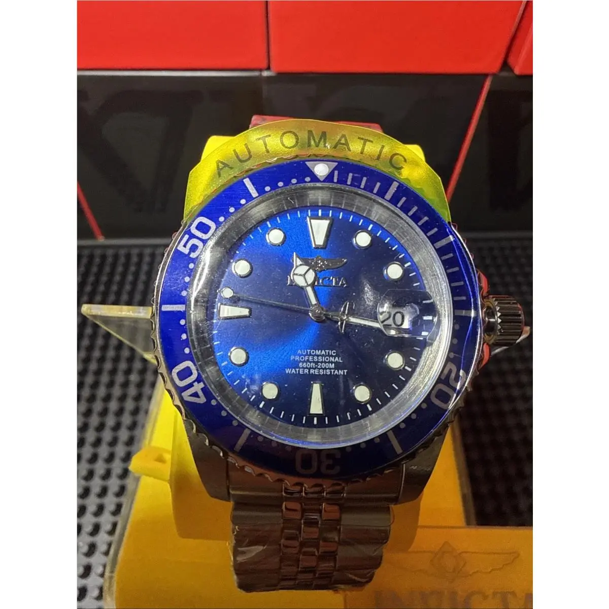 Invicta Pro Diver Automatic 42mm 30092 - Blue, Dial: Blue, Band: Silver
