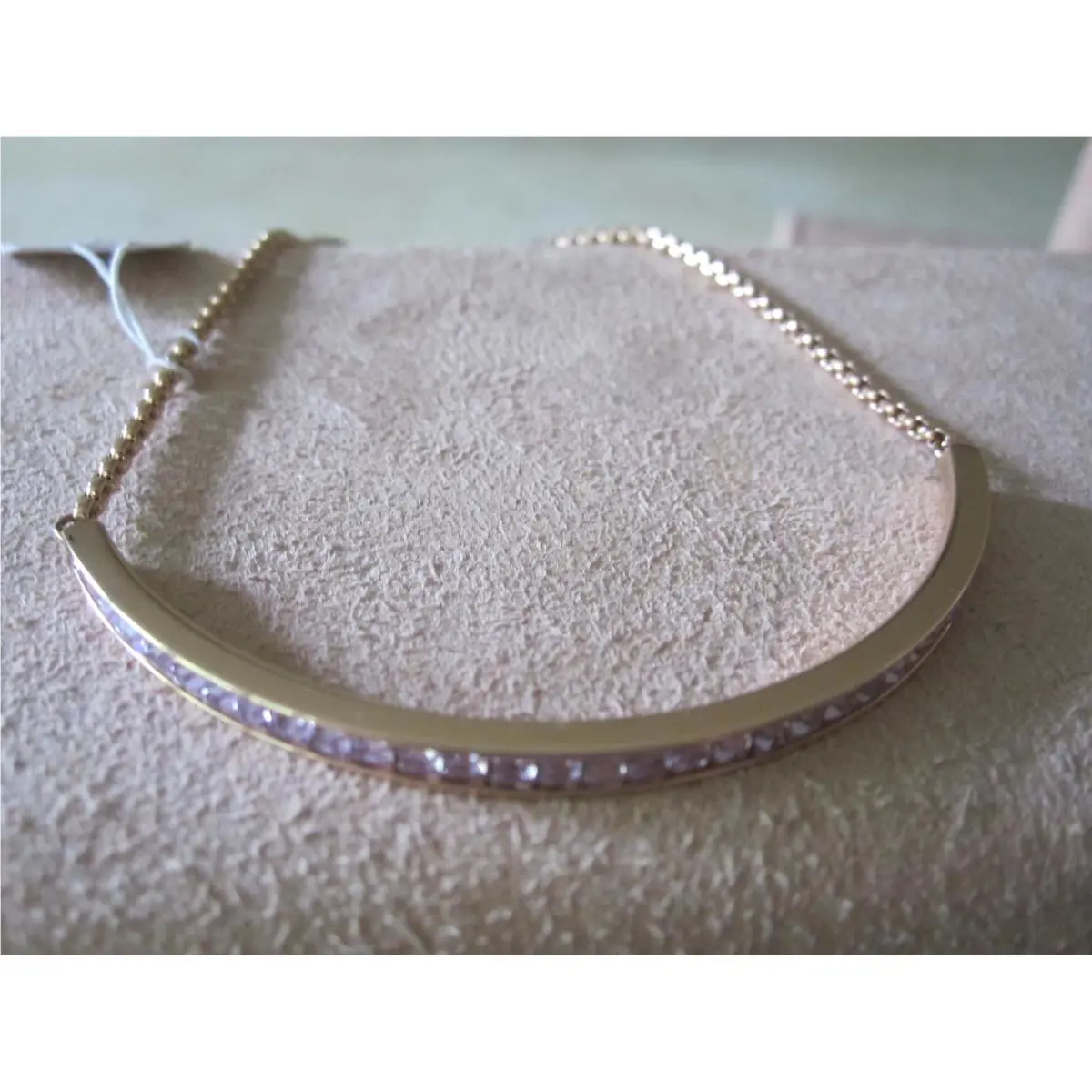 Michael Kors Gorgeous Slider Bracelet- Purple Crystals/ Rose Gold Chain-$115