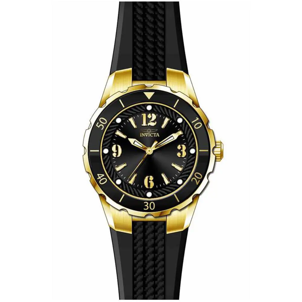 17486 Women`s Angel Black Dial Black Strap Watch by Invicta