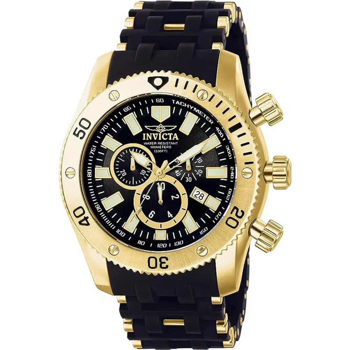 Invicta Men`s 0140 Sea Spider Collection 18k Gold Ion-plated Stainless Steel