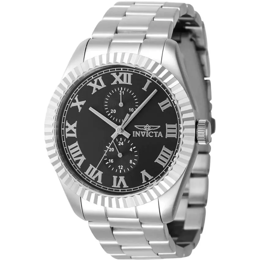 Specialty 47420 Belmont Stainless Steel Men`s Watch W/ Black Dial by Invicta