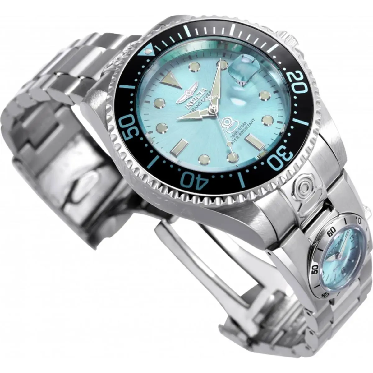 Invicta Grand Diver Automatic Dual Time Men`s 47mm Stainless Watch 45815