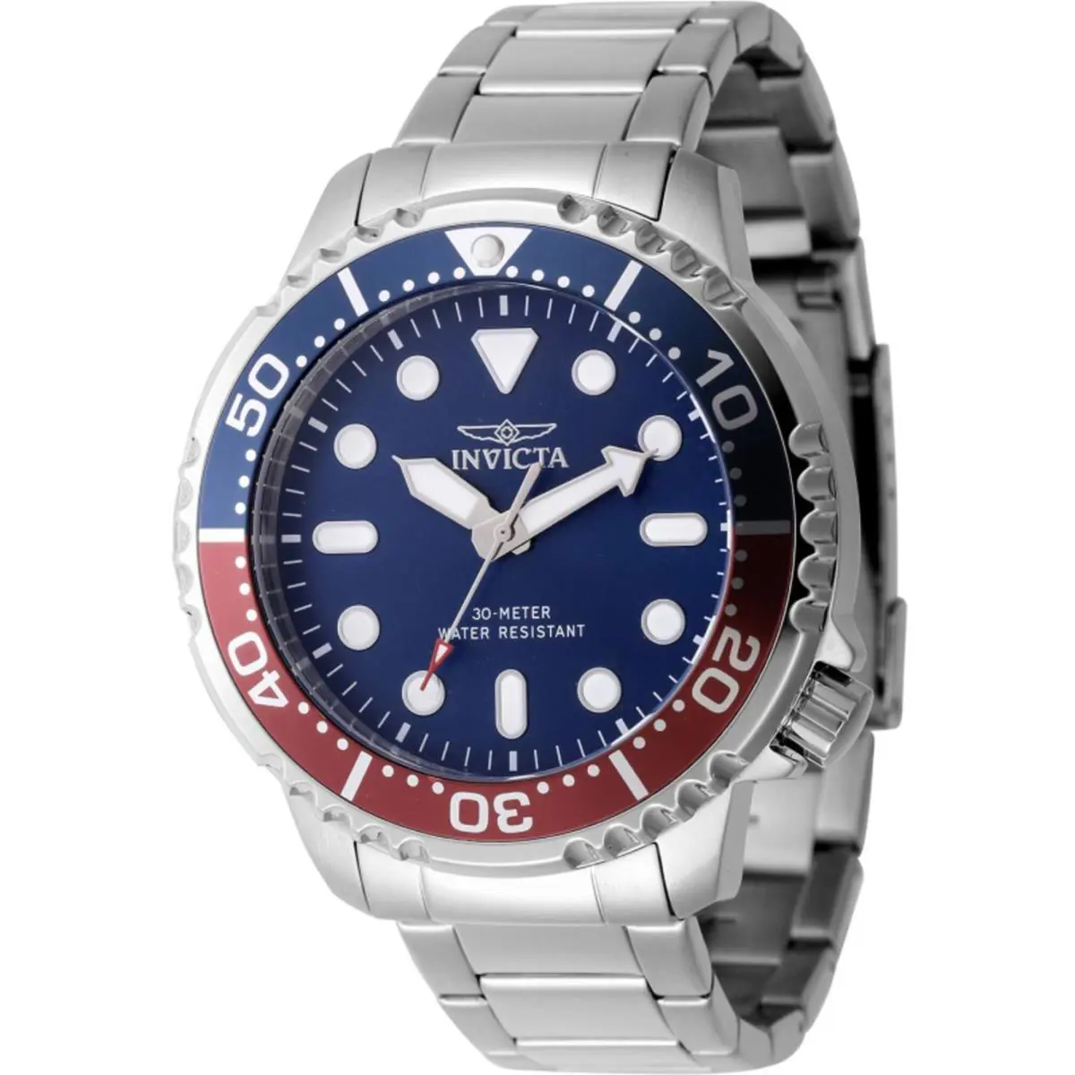 Invicta 47219 Pro Diver Men`s Blue Analog Watch Metal Bracelet