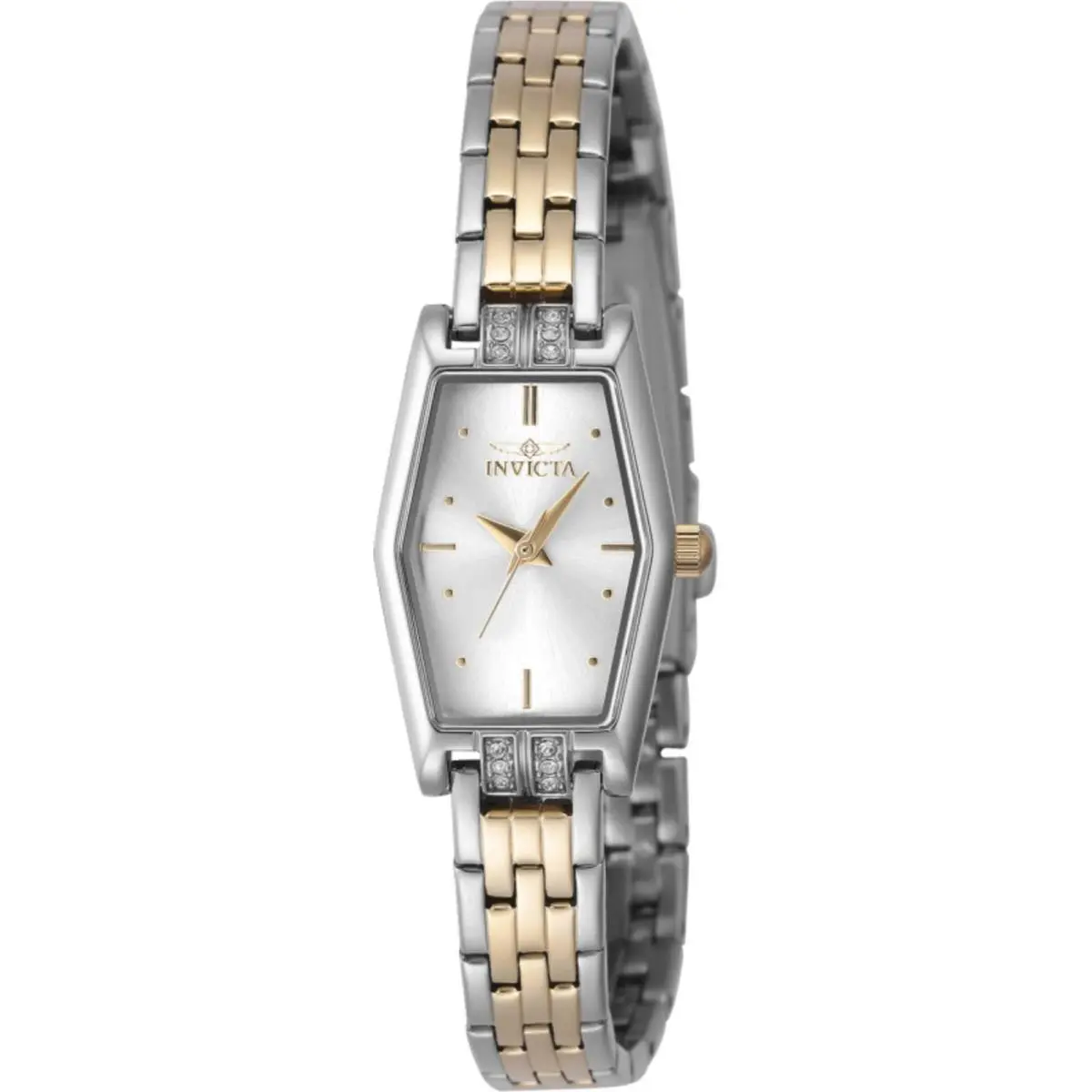 Invicta Women`s Watch Angel Quartz Silver Tone Dial Two Tone Bracelet 48132