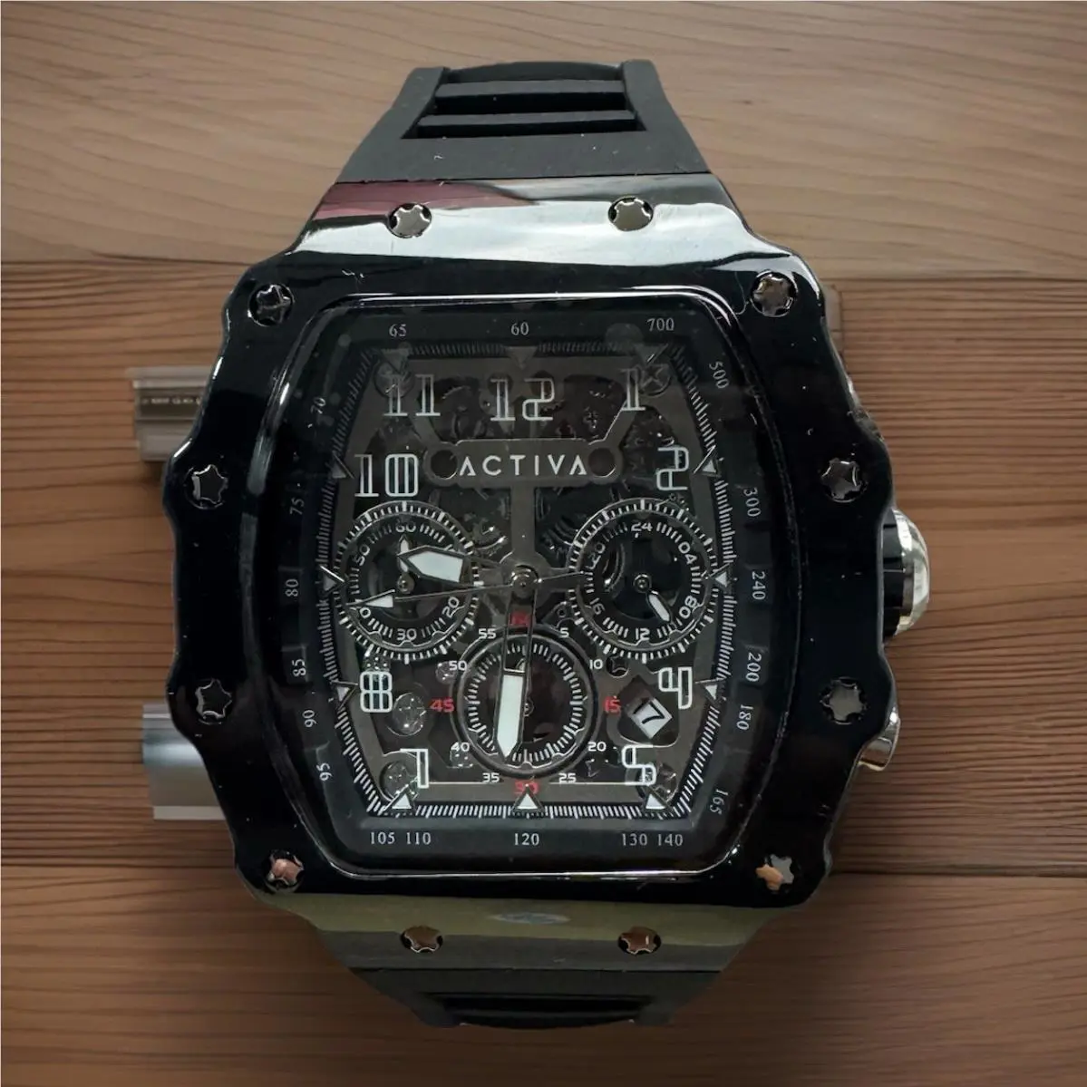 Activa Fury X Invicta Watch Men Black Skeleton Dial 44mm Black ACW2305-007
