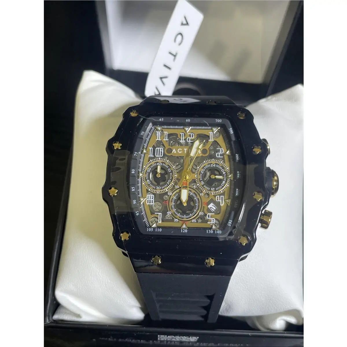 Activa X Invicta Men`s Watch w/ Skeleton Dial - 44.3mm Black ACW2305-007