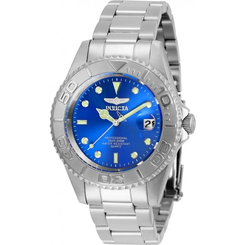 Invicta Pro Diver Quartz Blue Dial Stainless Steel Men`s Watch 29938