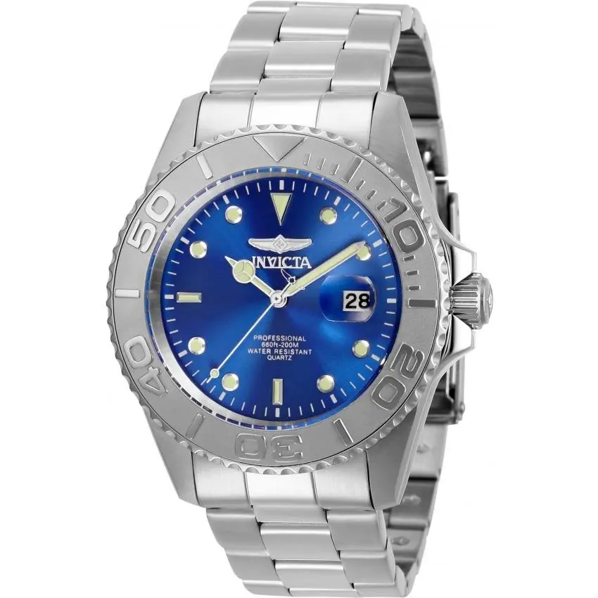 Pro Diver Quartz Blue Dial Stainless Steel Men`s Watch 29945 by Invicta