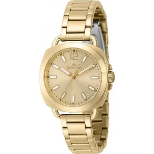 Invicta Women`s Watch Wildflower Yellow Gold Stainless Steel Bracelet 46346 - Dial: Gold, Band: Gold, Bezel: Gold