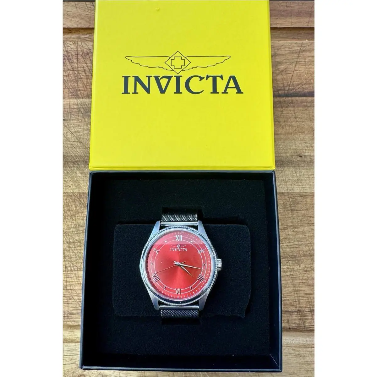 48484 - Invicta Celestial Men`s Watch - 43mm Beautiful Deep Red Dial - Dial: Deep Red, Band: Silver