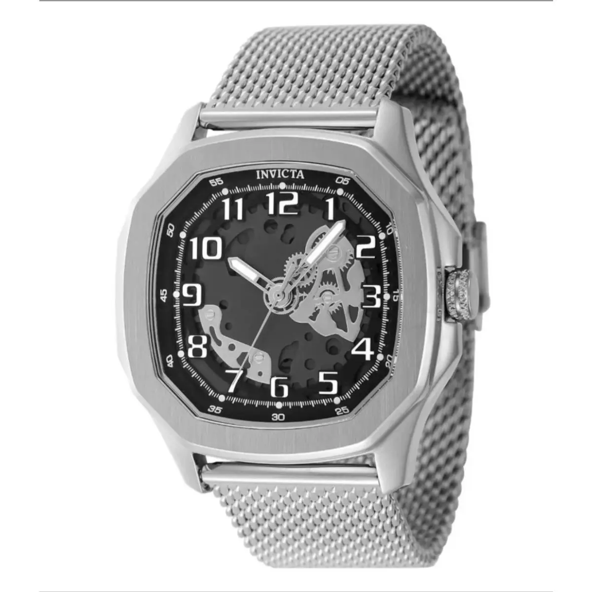 Invicta S1 Rally Diablo Men`s Watch Black Dial Silver Band - 45.5mm Model 48439