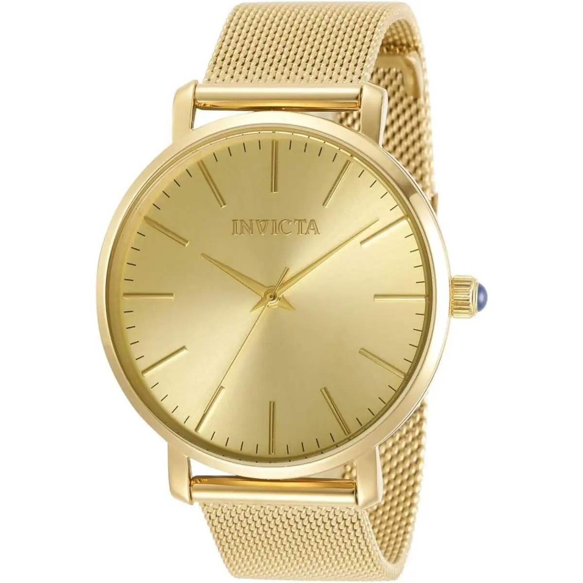 Invicta Women`s 31071 Angel Quartz 3 Hand Gold Dial Stainless Steel Watch