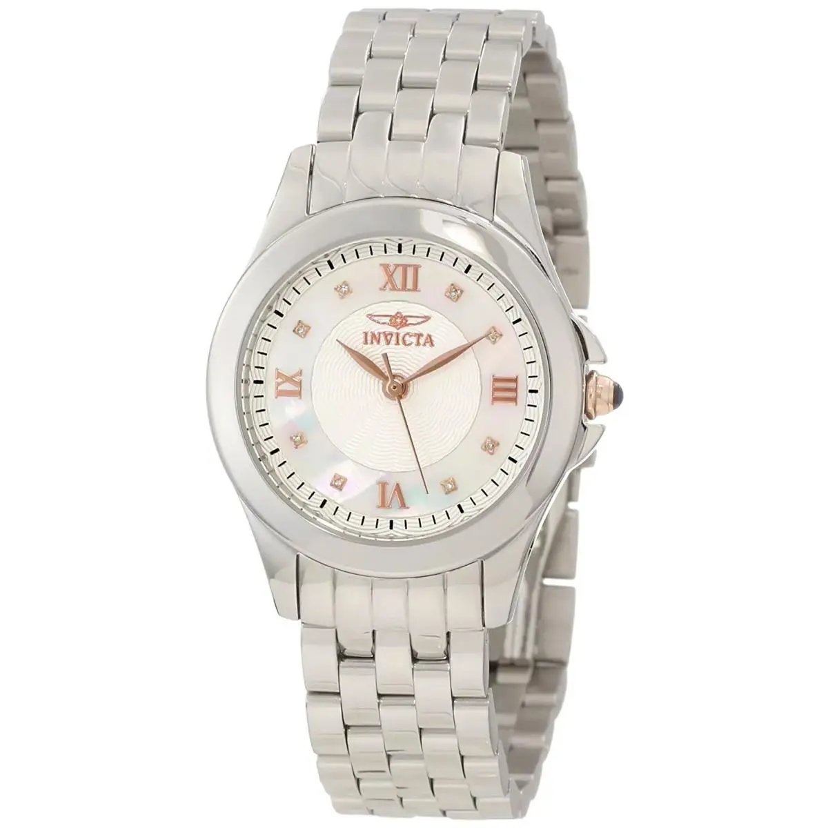 Invicta 12538 Women`s Angel Mother of Pearl Dial Stainless Steel Quartz Watch