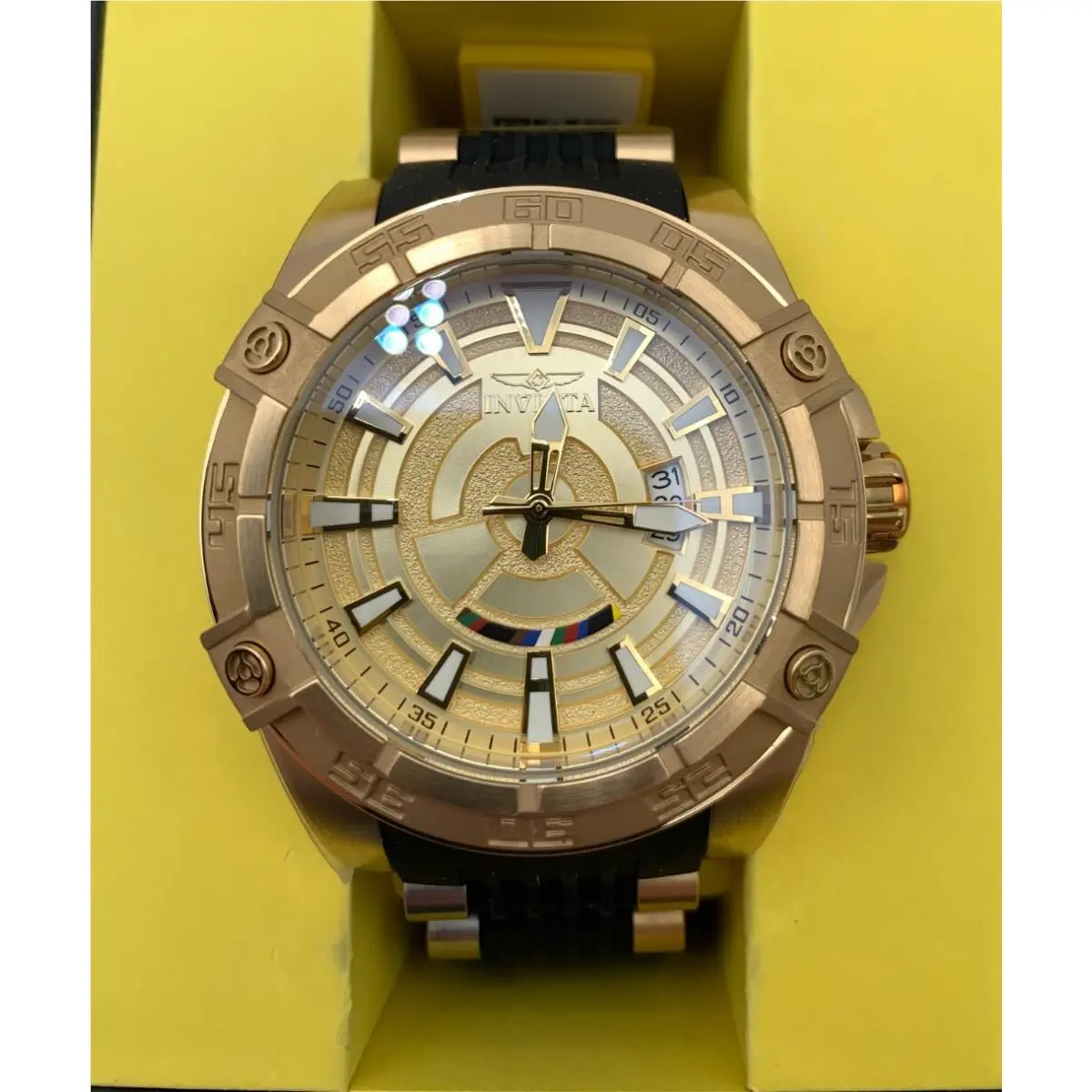 Mens Invicta 26521 Star Wars C-3PO Automatic Black Rubber Strap Watch