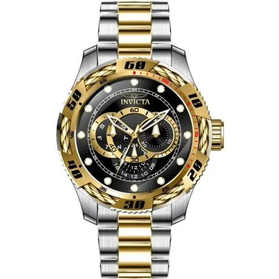 Invicta Speedway Gmt Date Day Quartz Black Dial Men`s Watch 50mm