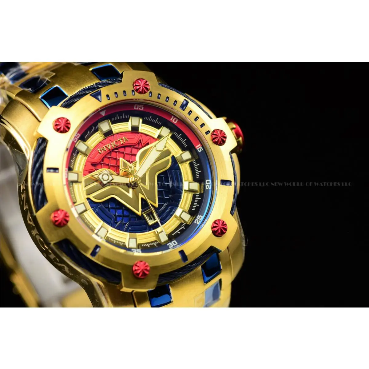 Invicta 39mm Limited Edition DC Comics Wonder Women Bolt Gold Plated Watch 26839