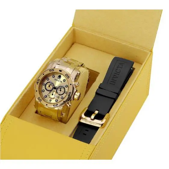 Invicta Pro Diver 48mm Men`s Watch Gold with Interchangeable Strap