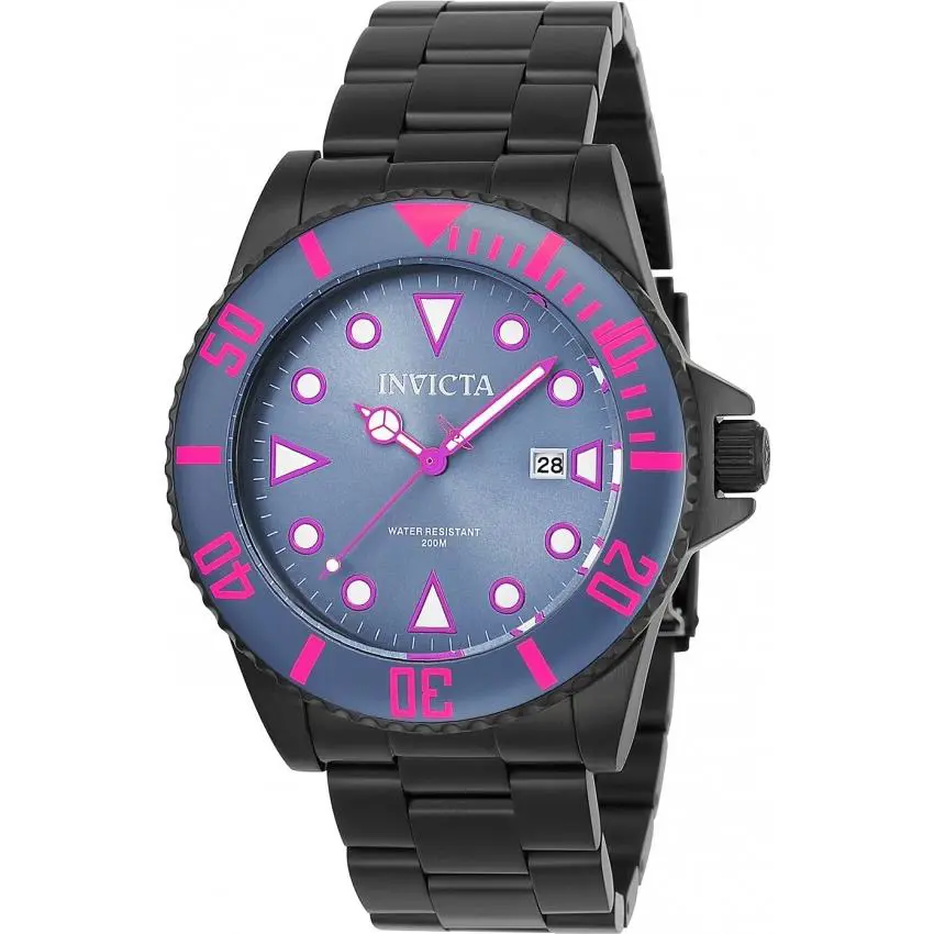 Mens Invicta 90301 Pro Diver Grey Dial Steel Bracelet Watch