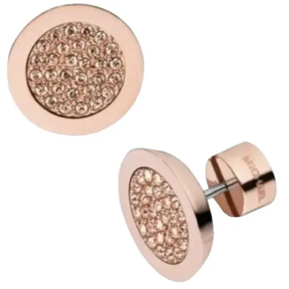 Michael Kors Outlets Rose Gold S/ Steel Stud Crystals Earrings MKJ2743791 + Box