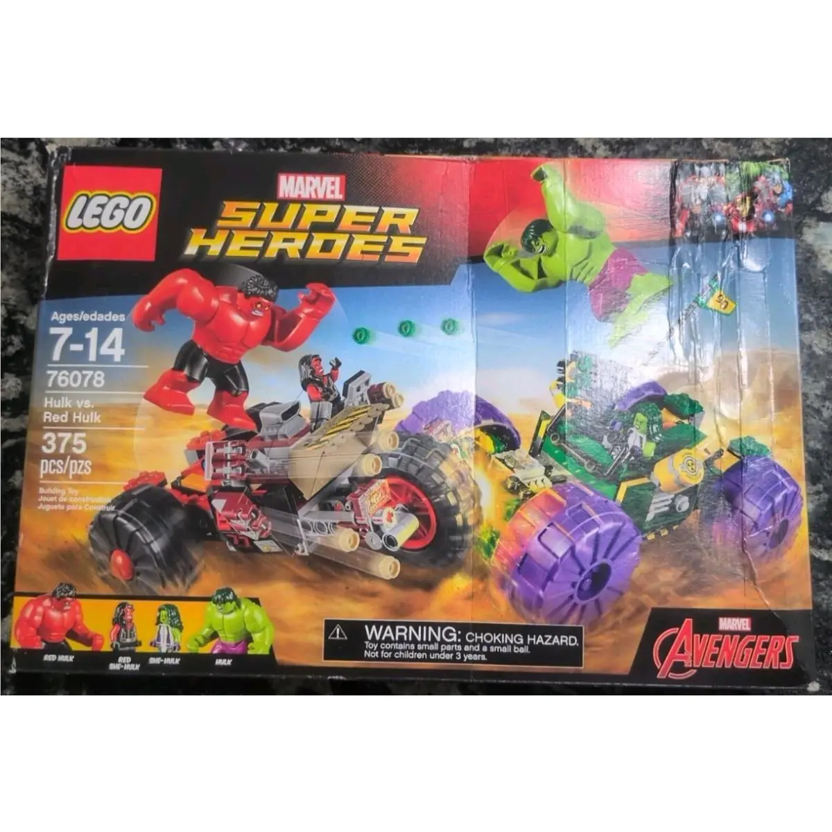 Lego Marvel Super Heroes Hulk Vs. Red Hulk 76078 - Retired Set