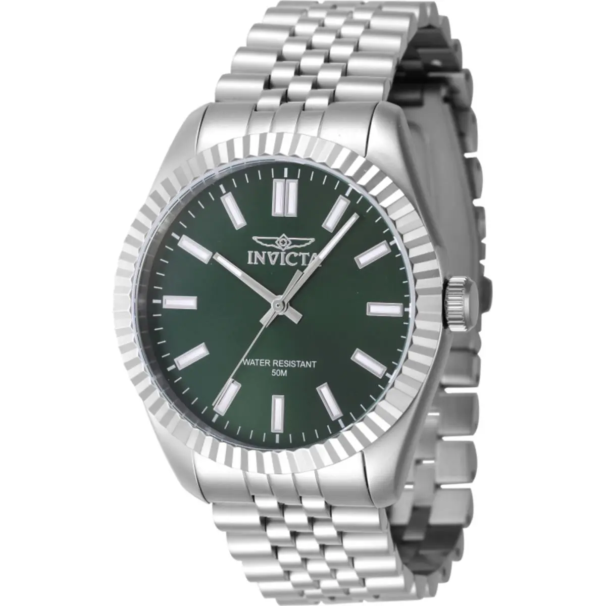 Invicta Men`s Watch Specialty Quartz Green Dial Stainless Steel Bracelet 47480 - Dial: Green, Band: Silver