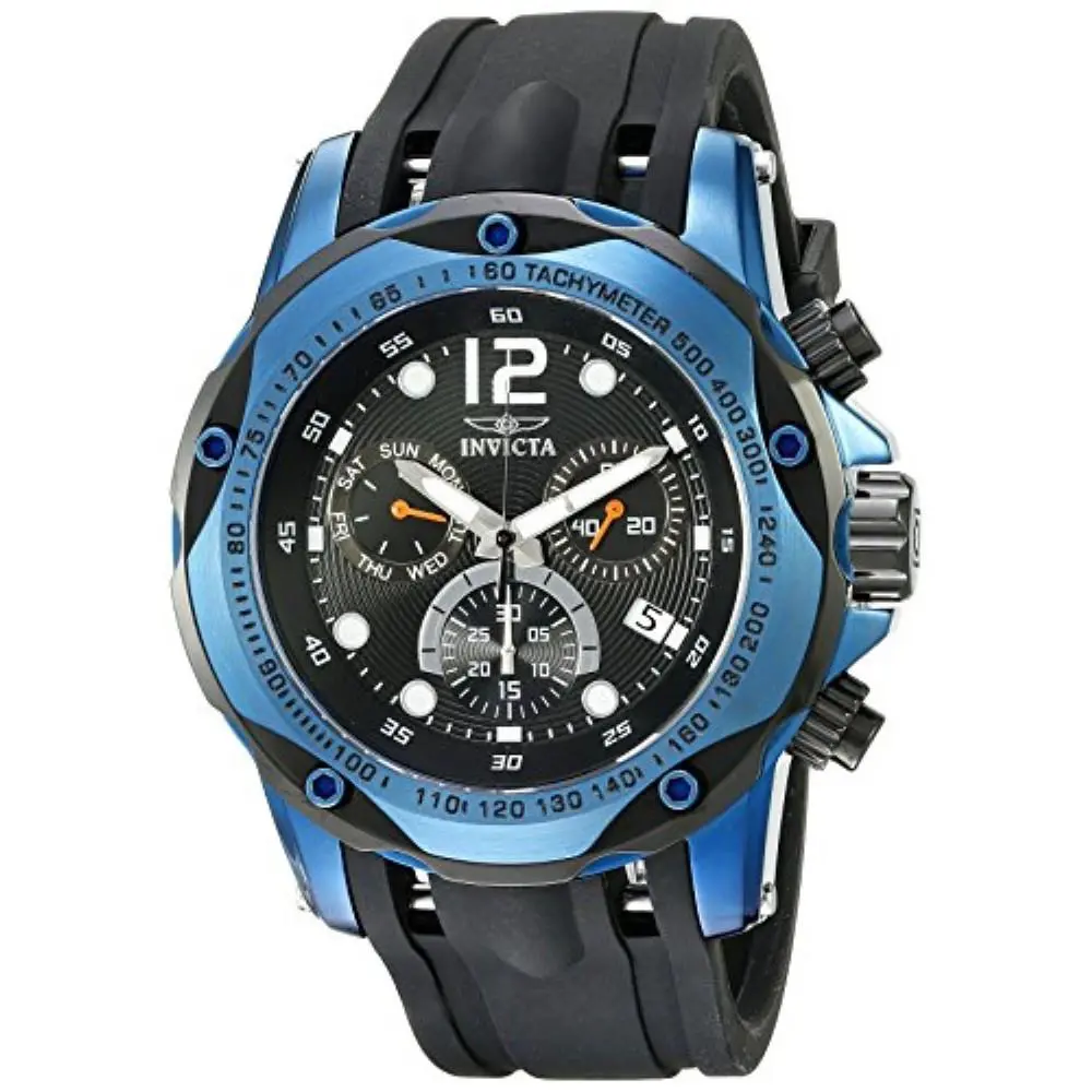 Invicta 20074 Men`s Speedway Analog Swiss Quartz Black Polyurethane Watch