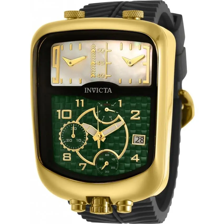 Invicta 29705 Men`s 42mm S1 Rally Dakar Chronozone Gold Case Triple Time Watch