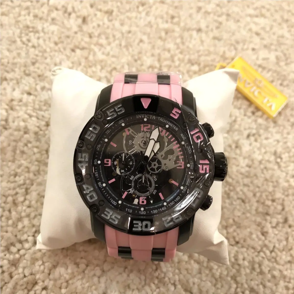Invicta Racing JM Limited Men`s 48mm Pink Quartz Skeleton Chrono Watch 48061