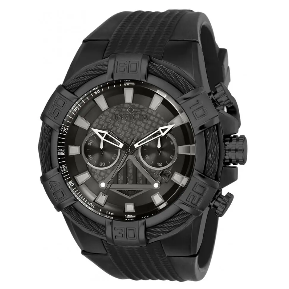 Invicta Star Wars Darth Vader Men`s 52mm Limited Edition Chronograph Watch 26268 - Dial: Black,Gray, Band: Black, Bezel: Black