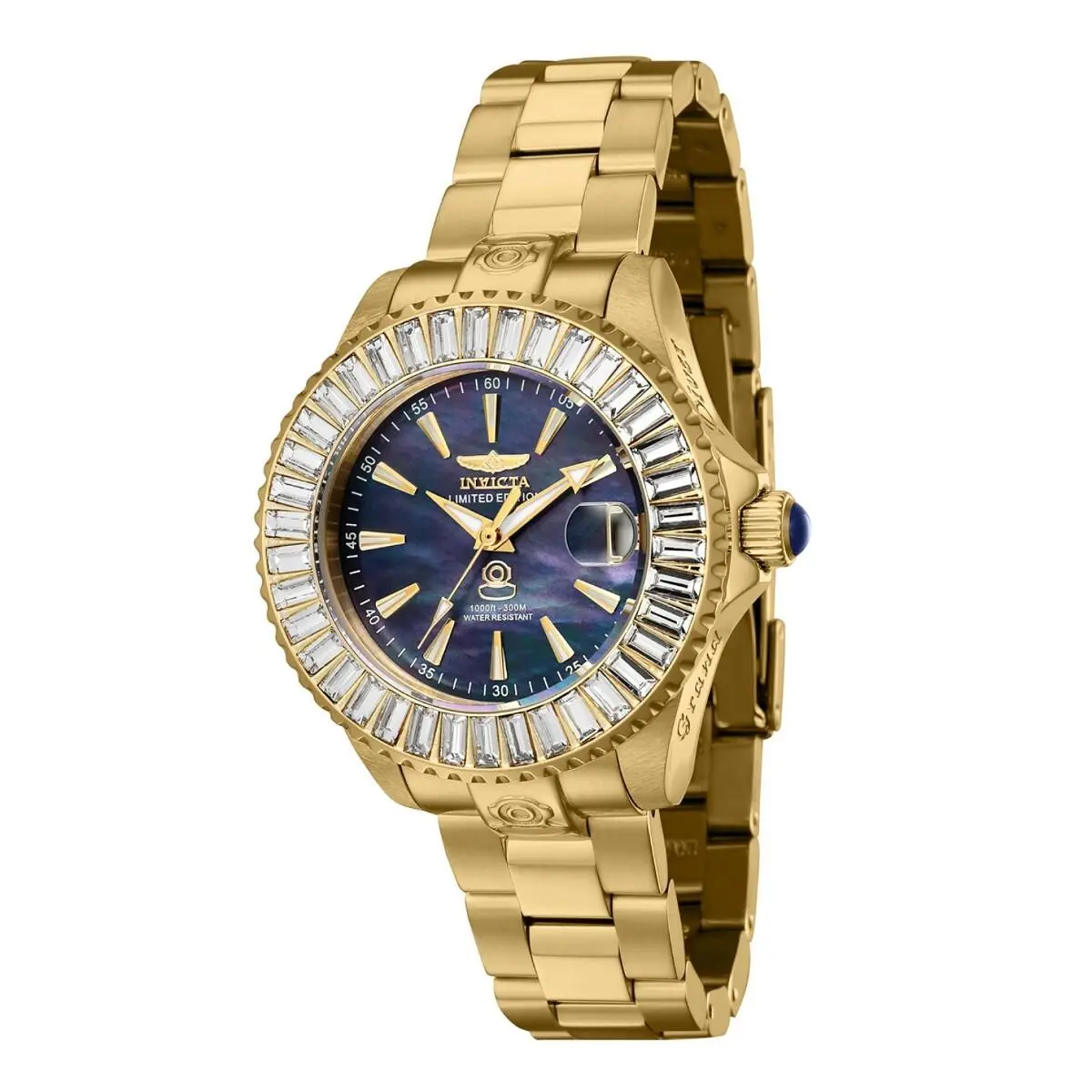 Invicta 44319 Limited Automatic Gold Tone Diver 300M Steel Watch 38MM Mop E
