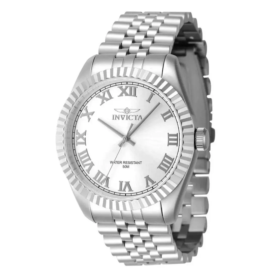 Invicta Men`s Watch Specialty Silver Dial Stainless Steel Bracelet Quartz 47397 - Dial: Silver, Band: Silver