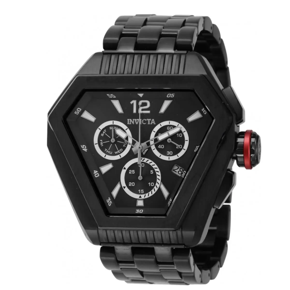 Invicta Speedway Men`s 53mm Triple Black Swiss Chronograph Quartz Watch 46099