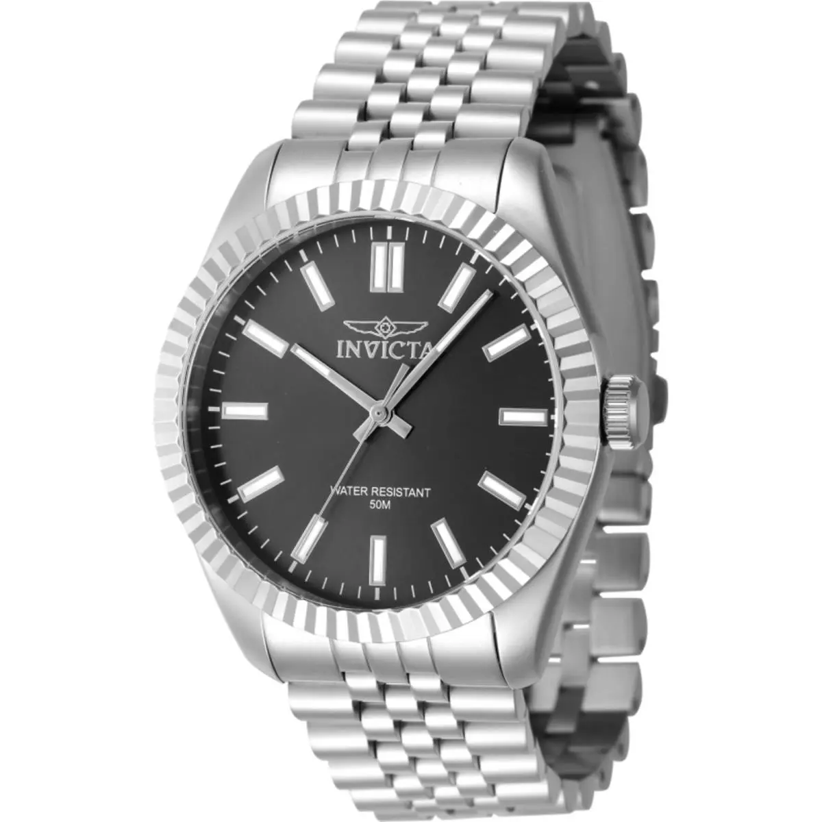 Invicta Men`s Watch Specialty Black Dial Stainless Steel Bracelet Quartz 47478