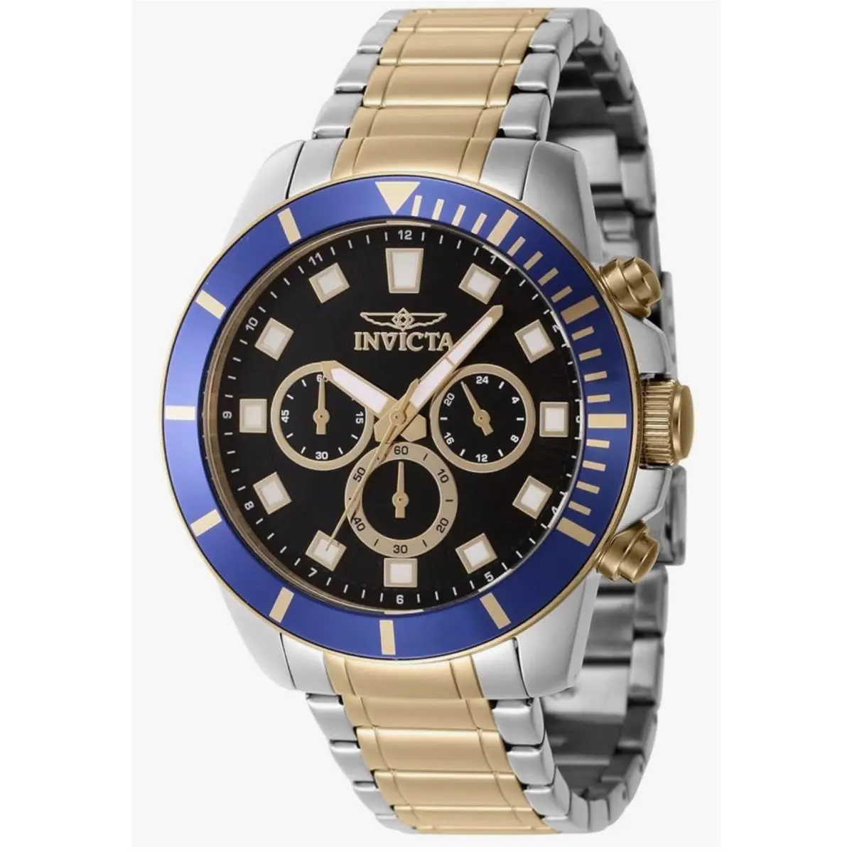 Invicta Pro Diver Men’s Watch-45mm Stainless Steel/gold Two Tone w/ Black Dial