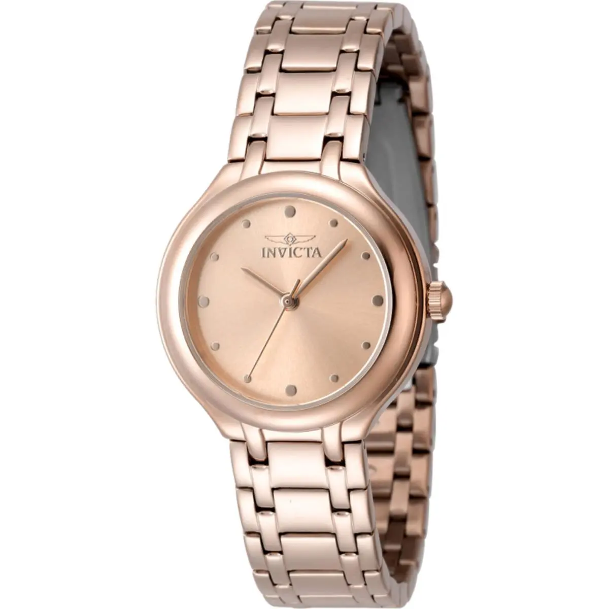 Invicta Women`s Watch Wildflower Quartz Rose Gold Dial Steel Bracelet 48228