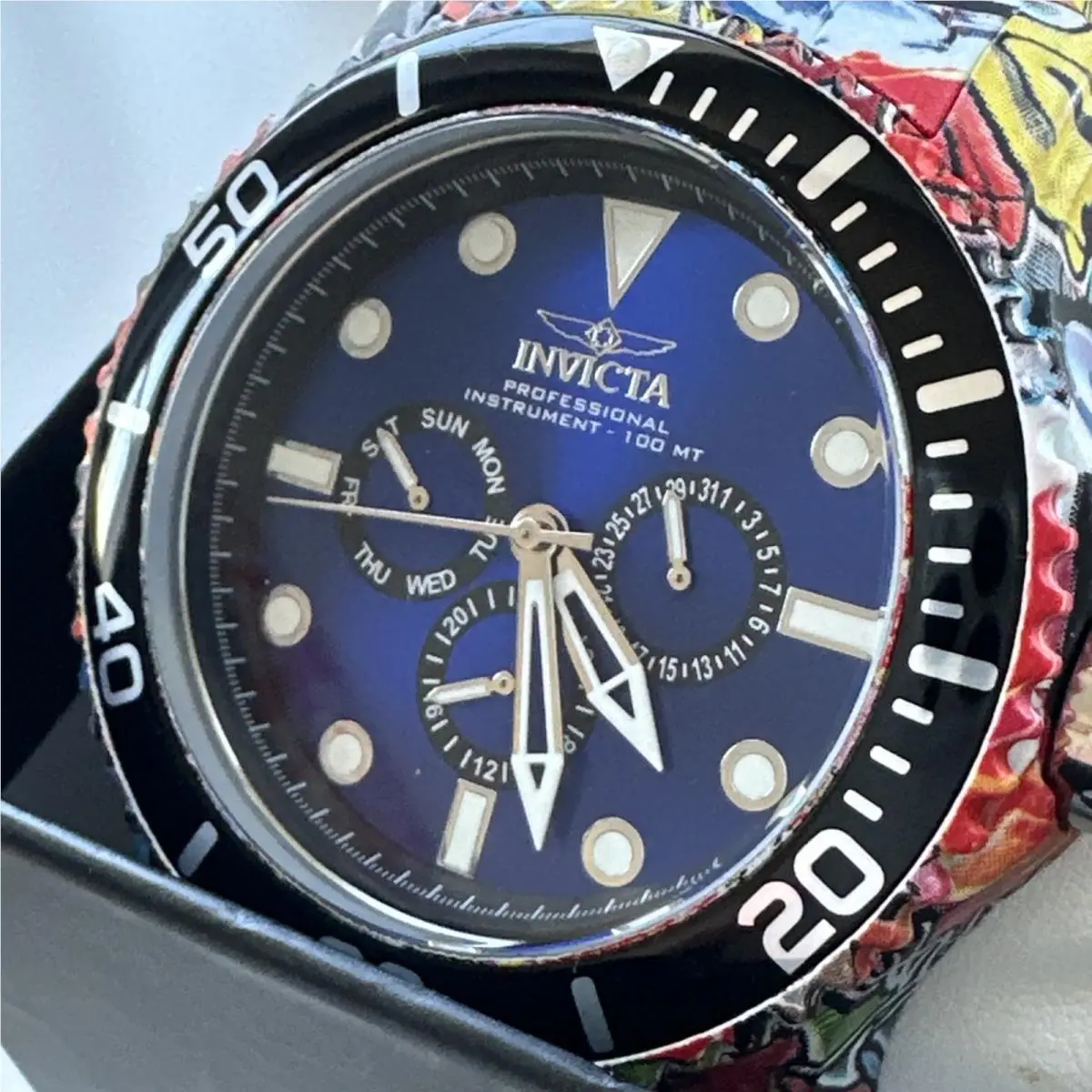 Invicta Men`s Watch Pro Diver Quartz Blue Dial Aqua Plating Steel Bracelet 47856 - Dial: Blue, Band: Aqua