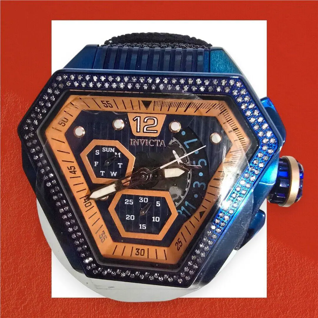 Invicta Speedway0.76 Ctw Diamond Triangular Stingray Chrono Swiss Mvt Watch