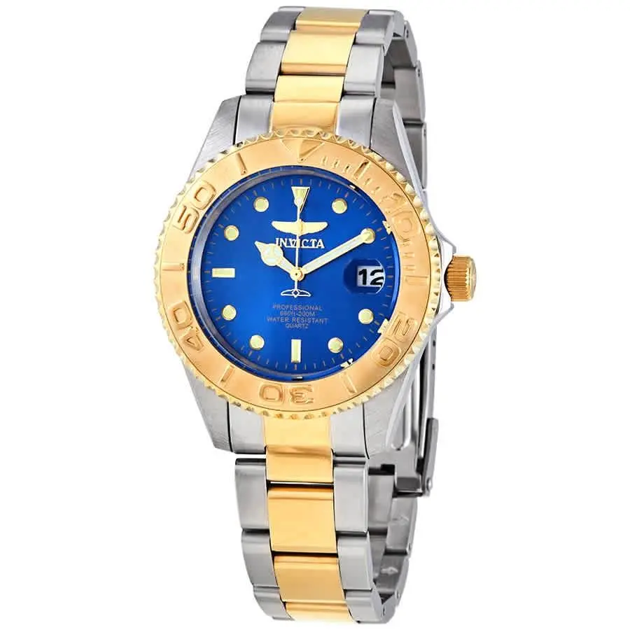 Invicta Pro Diver Quartz Blue Dial Two-tone Men`s Watch 29942