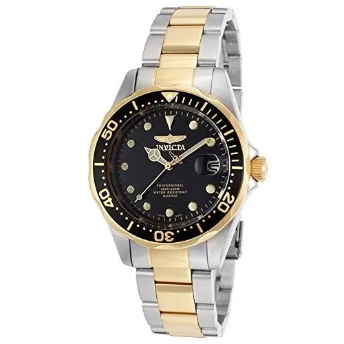 Pro Diver Black Dial Two-tone Men`s Watch 17049 by Invicta