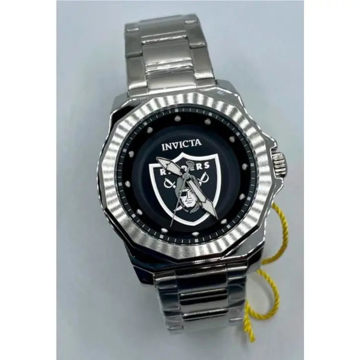 Invicta Nfl Las Vegas Raiders Men`s Watch - 42mm Steel 47922