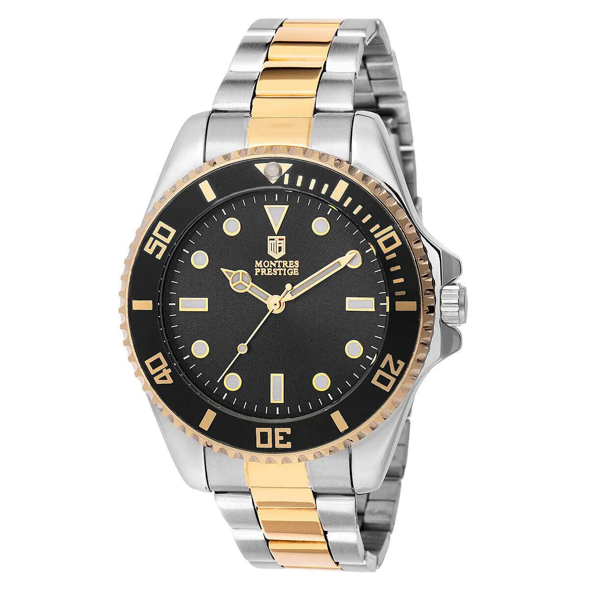 Men s Invicta X Montres Prestige Watch 42mm Stainless Steel Silver Gold Black - Dial: Black, Band: Gold, Silver, Bezel: Black, Gold
