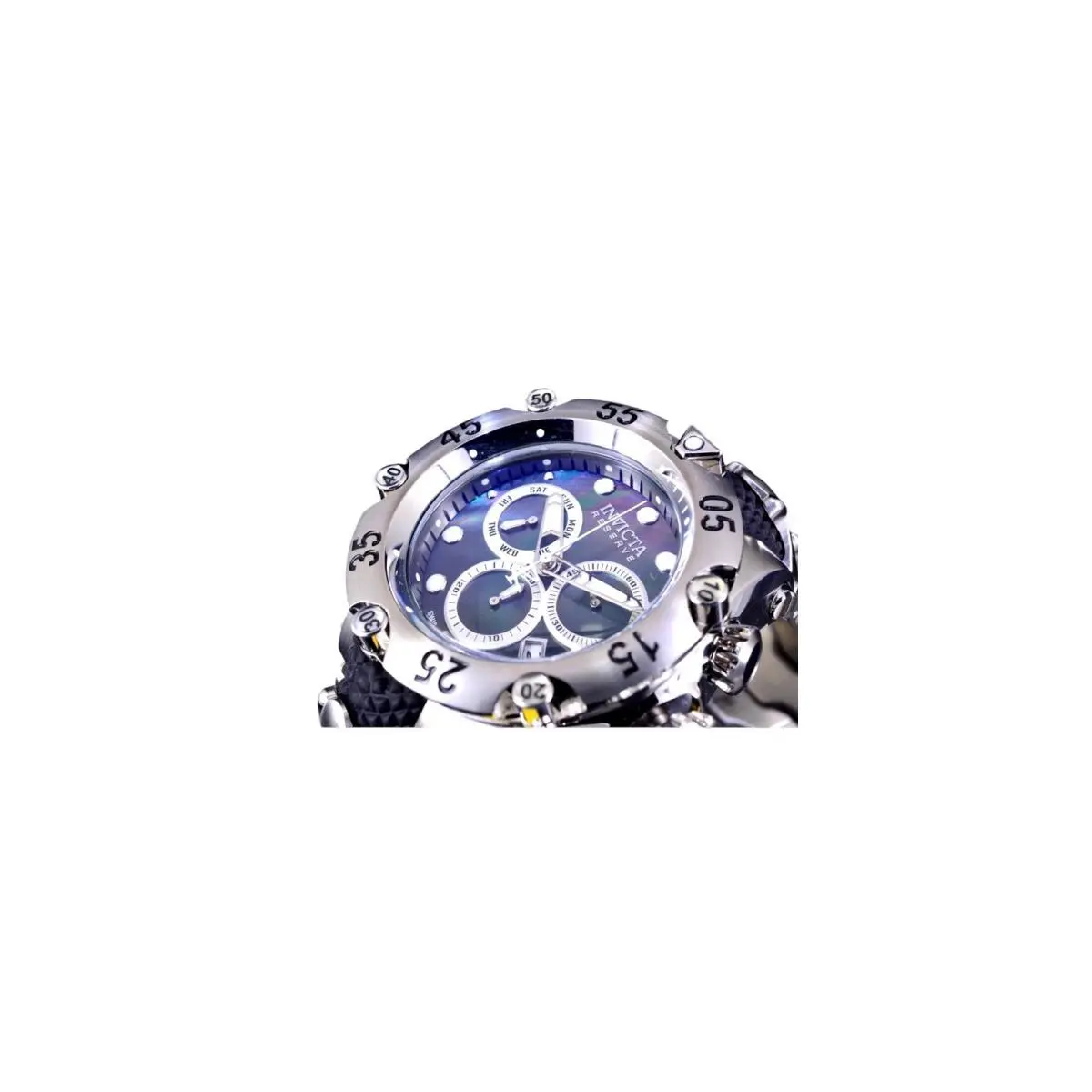 Invicta Reserve Venom Black Mop Dial Cobra Swiss Chronograph Bracelet Watch