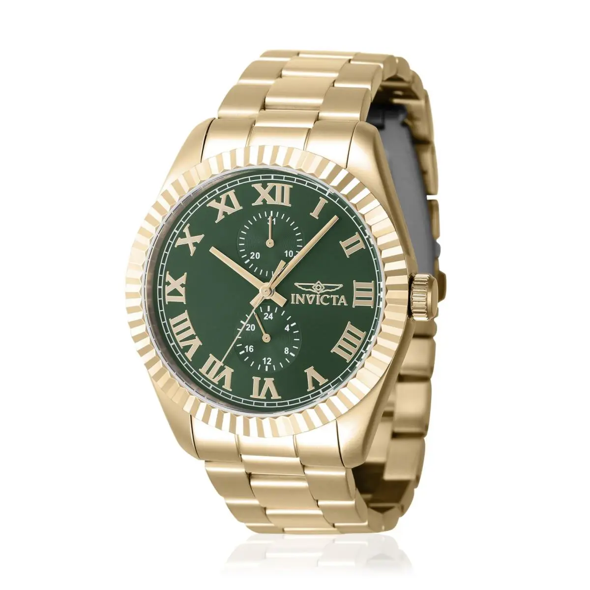 Invicta Specialty 47430 Mens 48mm Black Dial Quartz Stainless Steel Watch - Green