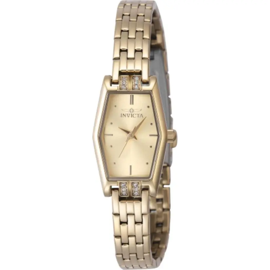 Invicta Angel Quartz Gold Dial Ladies Watch 48131 - Dial: Gold-tone, Band: Gold-tone, Bezel: Gold-tone