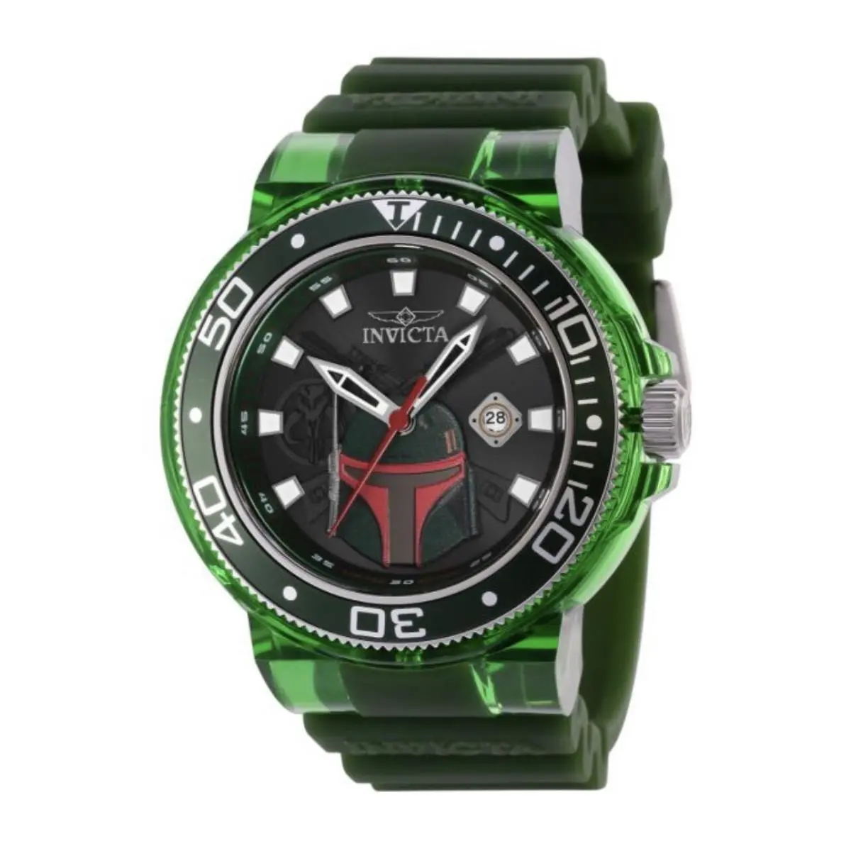 Invicta Star Wars Bobafett Limited Transparent 51.5mm Chronograph Mens Watch