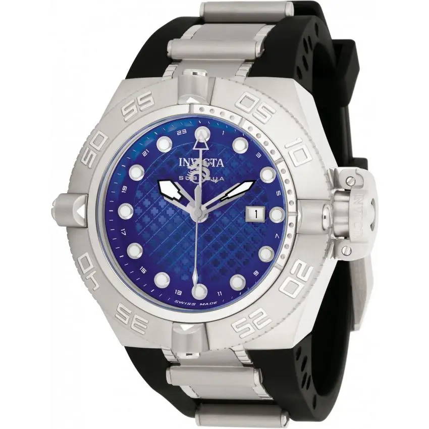 Invicta 1155 Subaqua Noma IV Quartz 50MM Blue Case Stainless Steel Dial