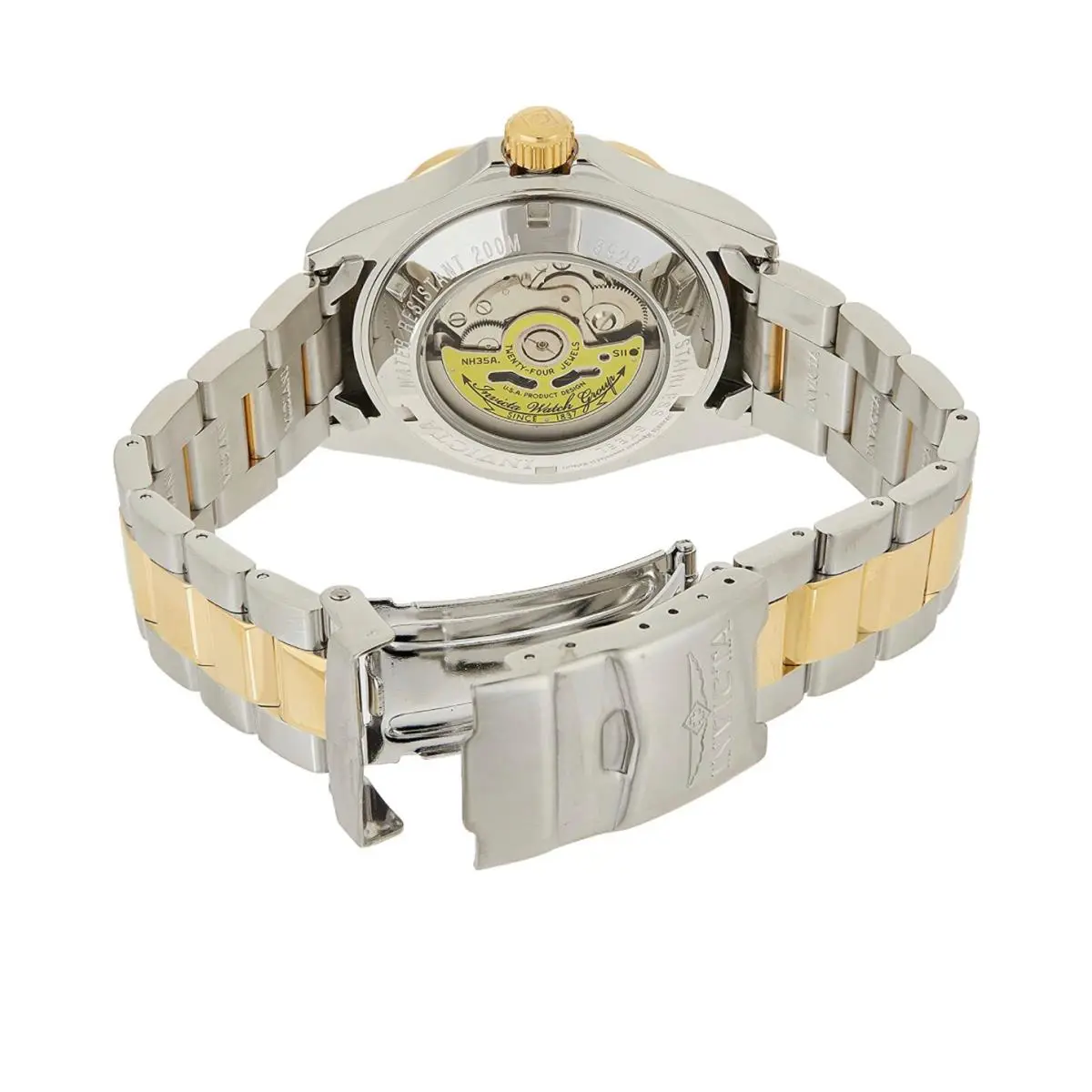 Invicta 40mm Pro Diver Automatic Blue Bezel Gold Tone Stainless Steel Band