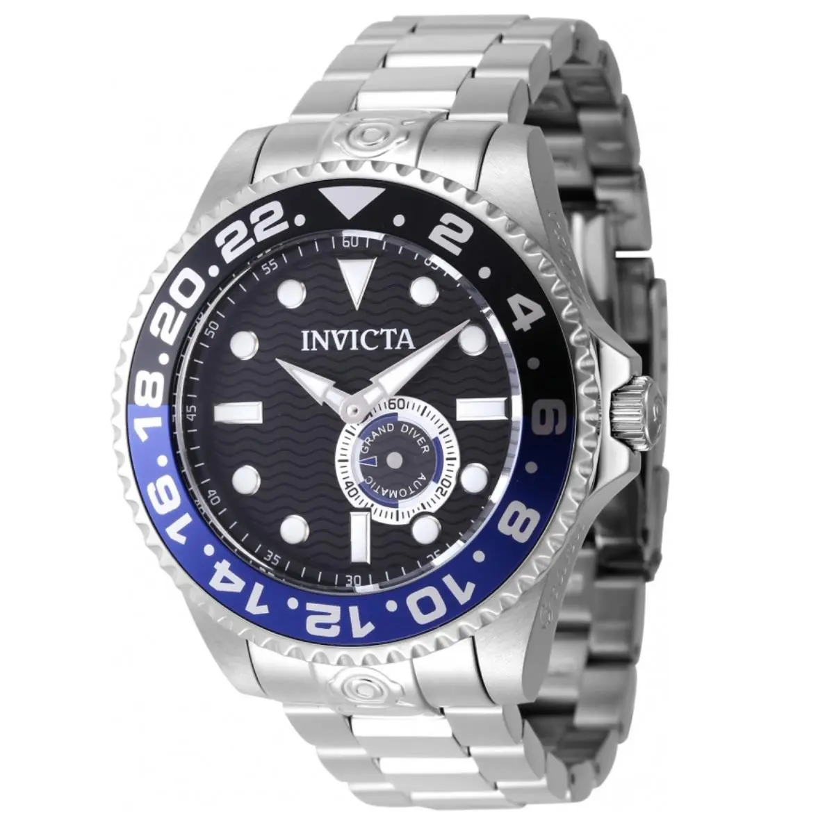 Invicta Grand Diver Men`s 47mm Automatic Batman Bezel Black Dial Watch 47295