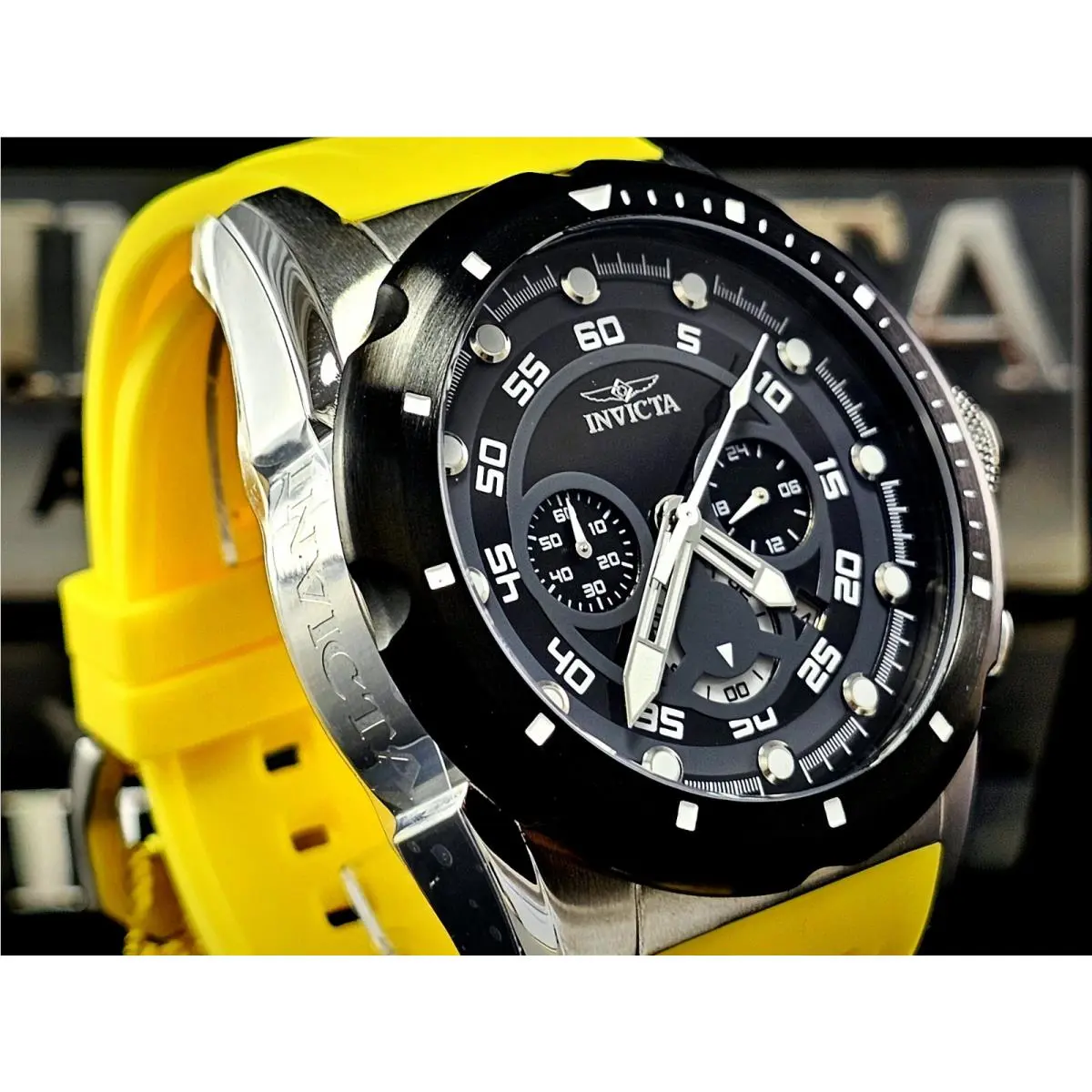 Invicta Speedway Men`s Watch w/ Mother of Pearl Dial - 50mm. Yellow